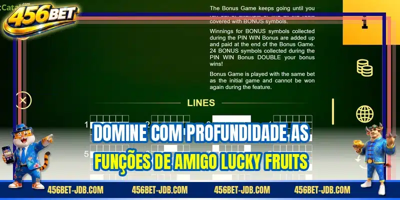 Domine com profundidade as funções de Amigo Lucky Fruits