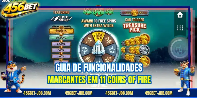 Guia de funcionalidades marcantes em 11 Coins of Fire